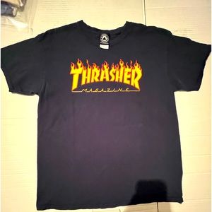 Thrasher, magazine, dark blue T-shirt, size large